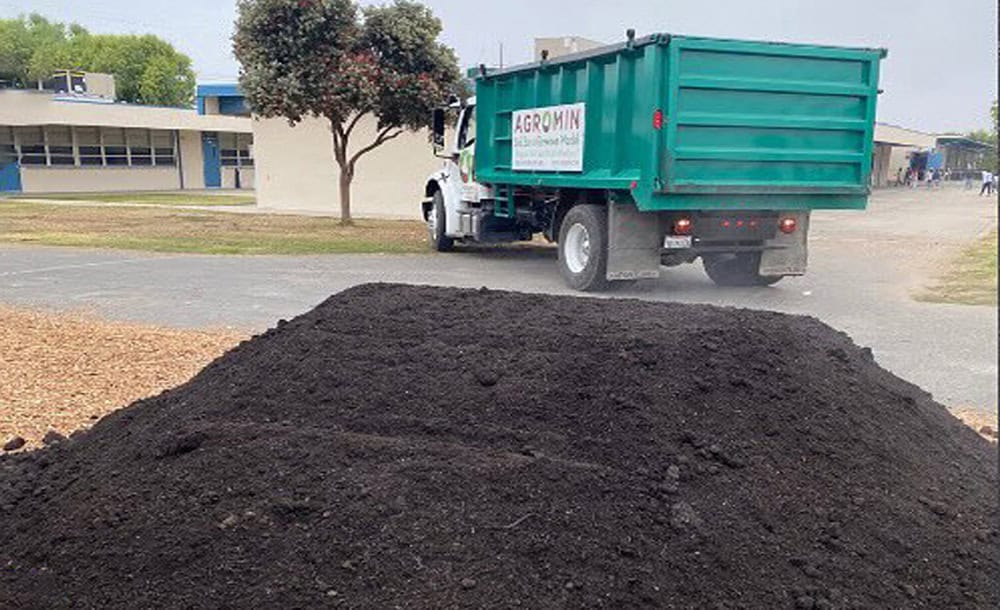 Compost delivery at Tierra Vista Elementary website